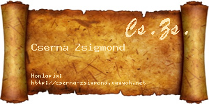 Cserna Zsigmond névjegykártya