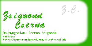 zsigmond cserna business card